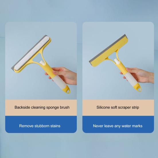 Glassvisker 3-i-1 Vindusrengjøringsskrape med Sprayflaske Ergonomisk