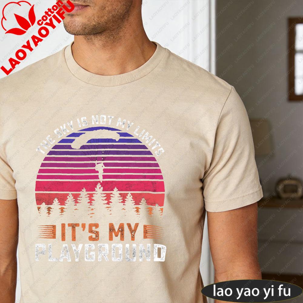 The Sky Is Not My Limits Its My Playground Graphic T Shirt Unisex Summer Cotton Short Sleeve Sky Player Meme Casual Daily Outfit