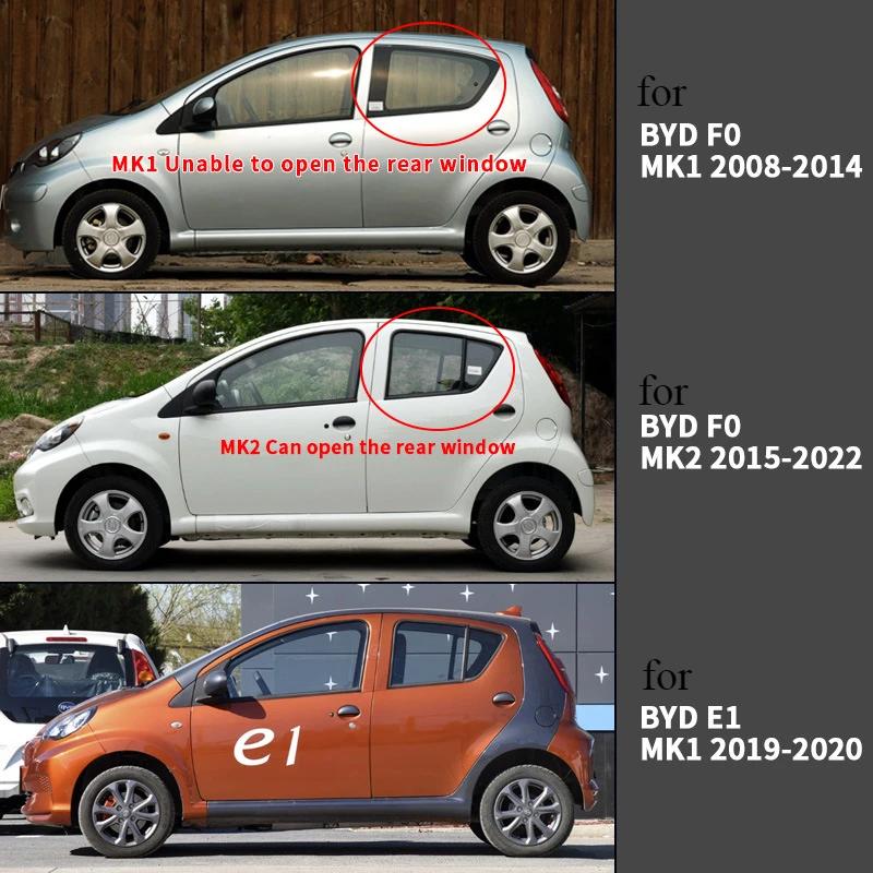 For BYD F0 2008-2024 E1 Window Visor Outer Trim Chrome Accessories Stainless Steel Rain Giards Door Visor Vent Shades Ventvisor