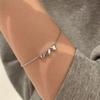 Zinc Zinc Alloy Hollow Heart Fashion Jewelry Hand Chain Women Double Layer Bracelet Korean Style Bracelet