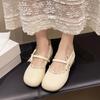 2025 New Summer Skirt Evening Shoes Shallow Mouth Lolita Small Leather Shoes French Low Heel Mary Jane Single Shoes Women