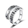 Nordic Style Adjustable Mountain Peak Ring for Women