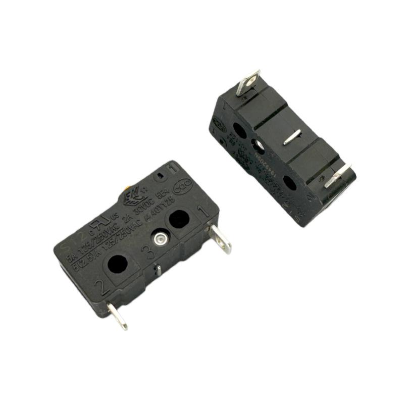 Micro Switch S12 Gas Stove Valve: 2-Pin, Normally Closed, Reset Button, 5A.