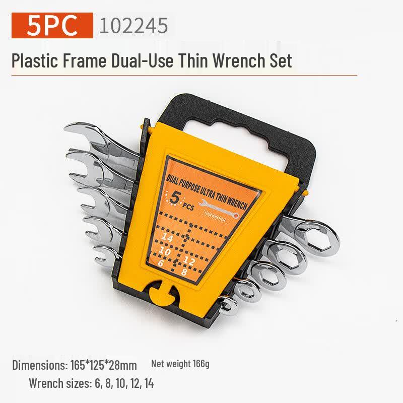 Ultra-Thin Open-End & Combination Wrench Set