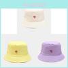 Summer Sun Protection Cotton Embroidered Bucket Hat For Women Casual Outdoor Fashion