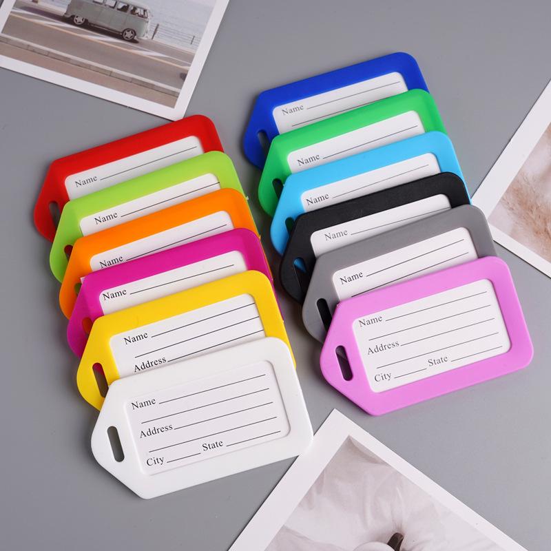 Airplane Luggage Tag Identifier: Suitcase Name & Boarding Pass Label.