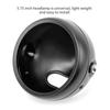 Motorcycle Matte Black Silver Headlight 5.75 Inch Retro Bucket Motorcycle Modified Headlight Base LED Headlight Decor Lighting