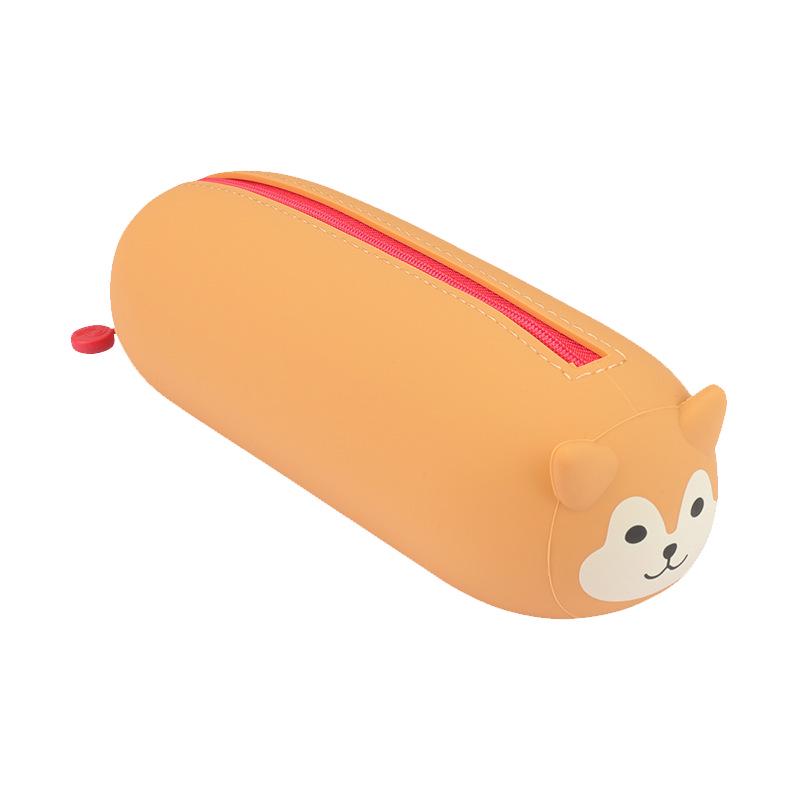 Japanese-Style Silicone Pencil Case for Kids – Cute & Creative Stationery for Kindergarten, Elementary, & Junior High School Students.