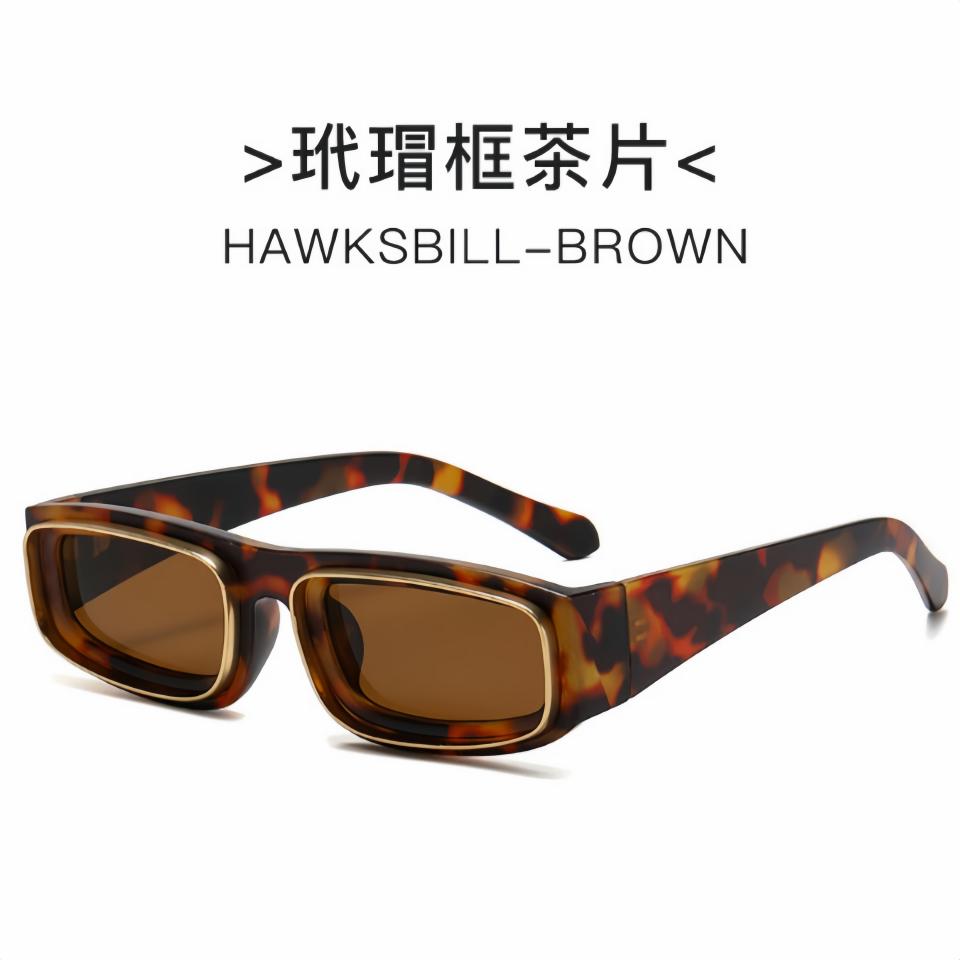 

Fashion Neutral Outdoor Tourist Street UV400 Sunscreen and Anti Reflective Sunglasses with Avant garde Metal Edge Frame Design