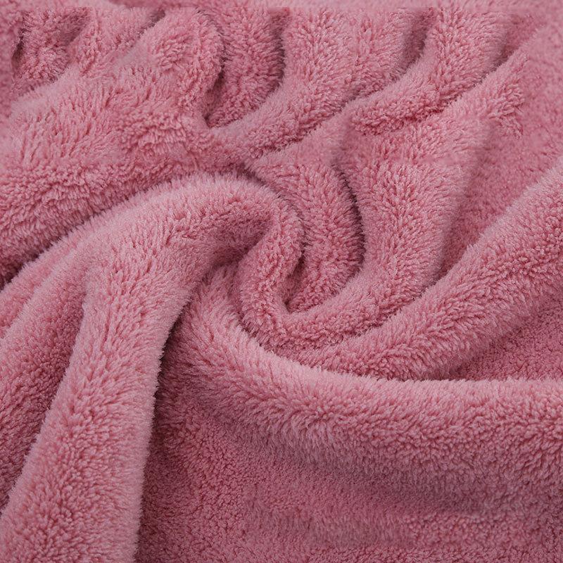 Wearable Towel Robe Set - Super Soft & Quick-Dry Coral Fleece, Highly Absorbent Bath Sheet for Women Men Spa & Home Use