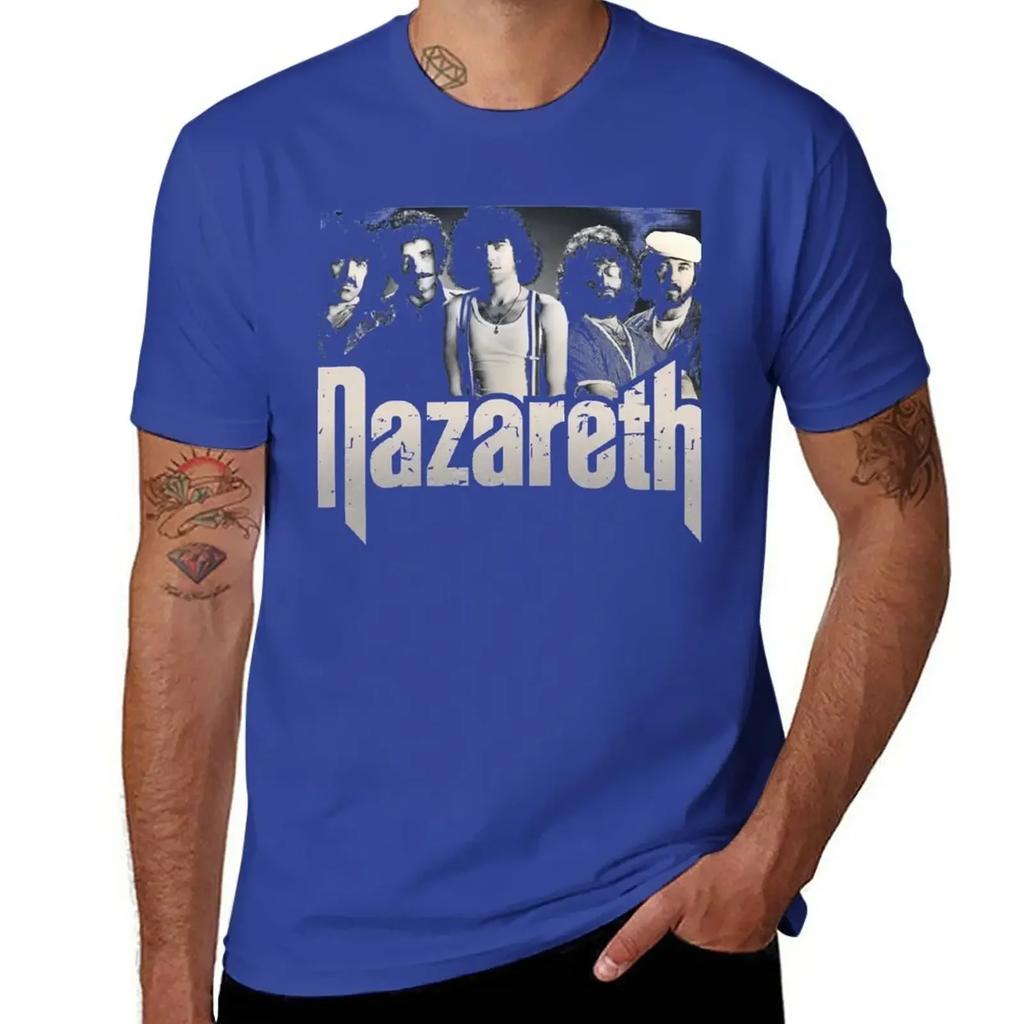 NAZARETH BAND T-Shirt Plus Size Tops Vintage Clothes Plain Black T Shirts Men