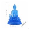Medicine Buddha Statue Foil Resin Sculpture GlassLike Finish Religious Figure for Altar,