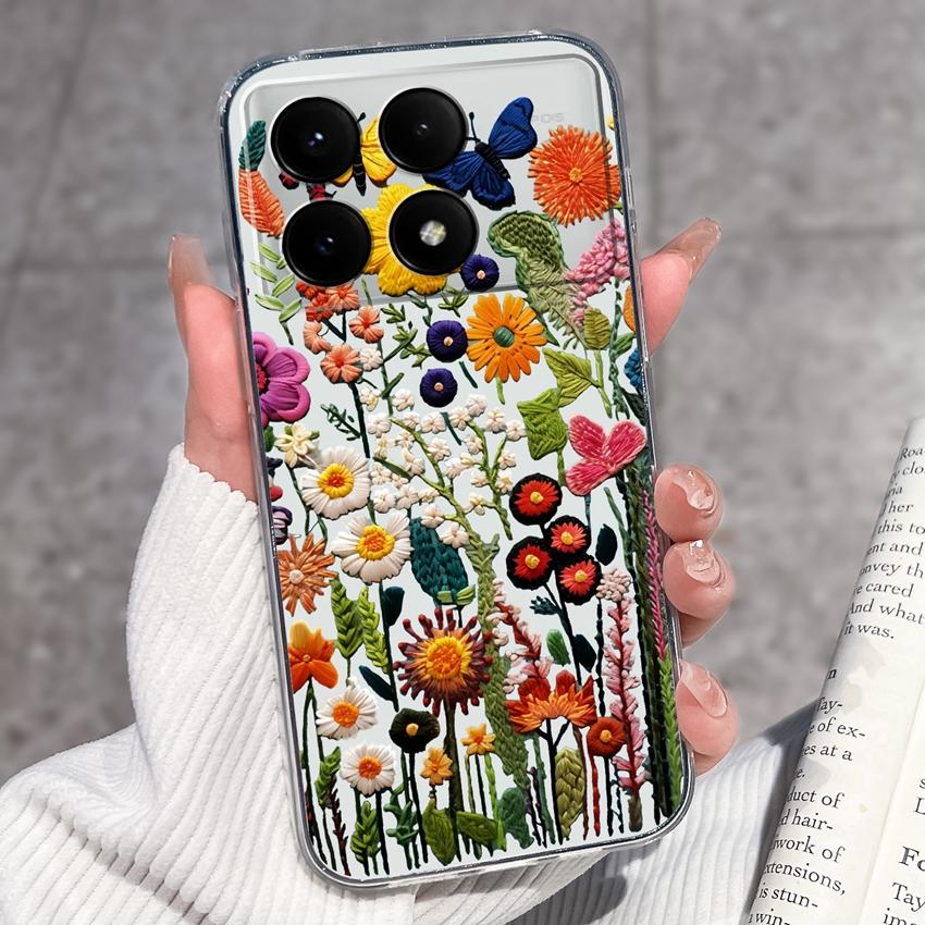 Case For Redmi K70e K60e K80 K70 K60 K50 K40 K30 K20 Pro K30i Cute Cartoon Piggy Pattern Phone Cover Transparent TPU Anti Fall Shell For Redmi Housing