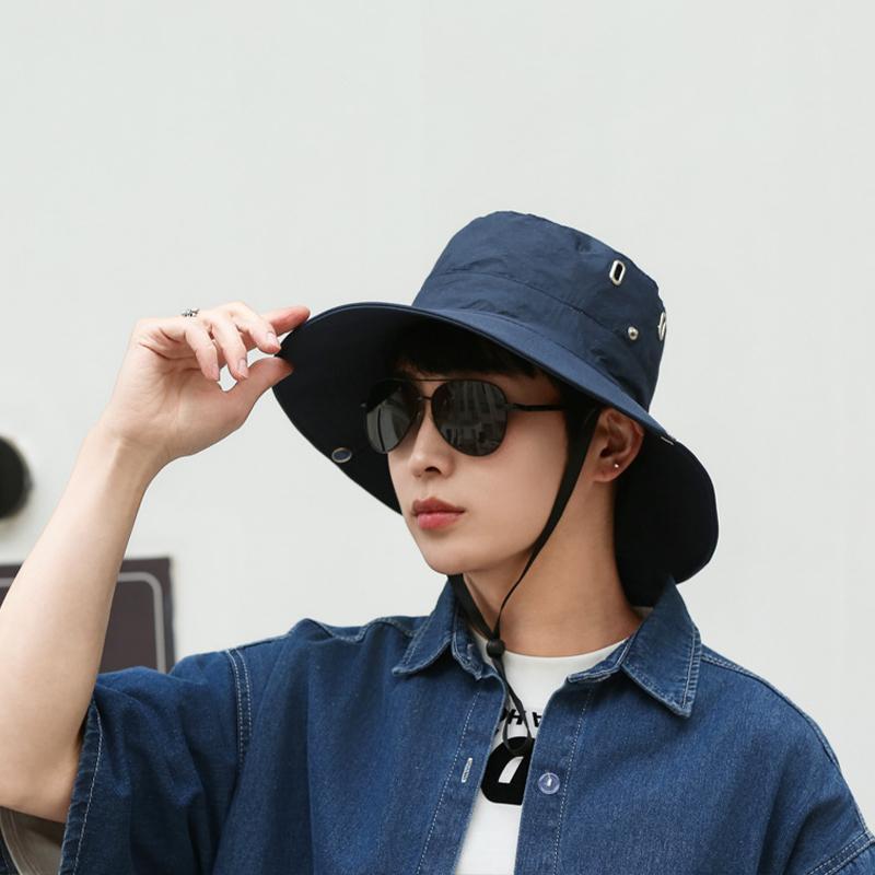 Summer Sun Hat Sunshade Fishing Cap Bucket Hats Outdoor Hiking Fishing hat Big Brim Sunscreen hat UV Protection Sun Hats for Men