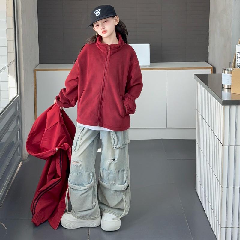 Kids' 3-in-1 Detachable Windbreaker 2025: Stylish Autumn/Winter Trench Coat for Girls