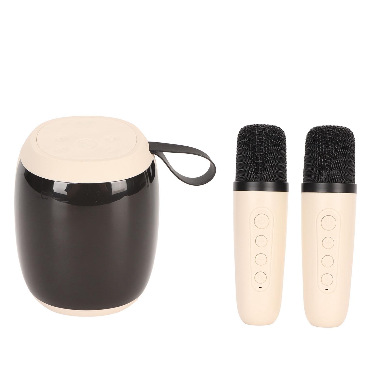

Microphone Speaker with 2 Microphones RGB Light Karaoke Machine Speaker Microphone Set for Indoor Outdoor