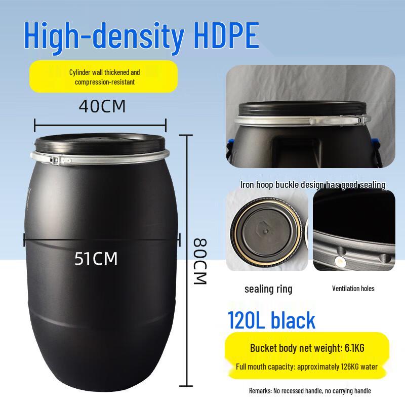 Heavy-Duty Multi-Purpose Plastic Bucket with Flange