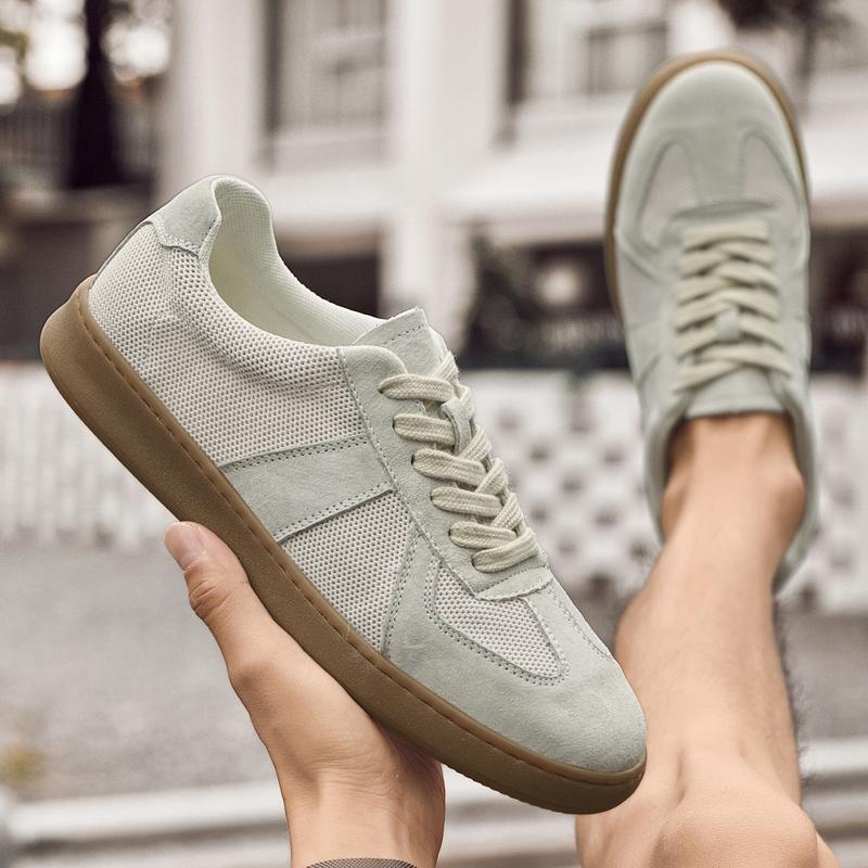 Fashion Mesh Cloth Men Casual Shoes Lace-Up Breathable Skate Shoes Fashion Men Male Comfortable Walking Shoe All-match Outdoor Flats