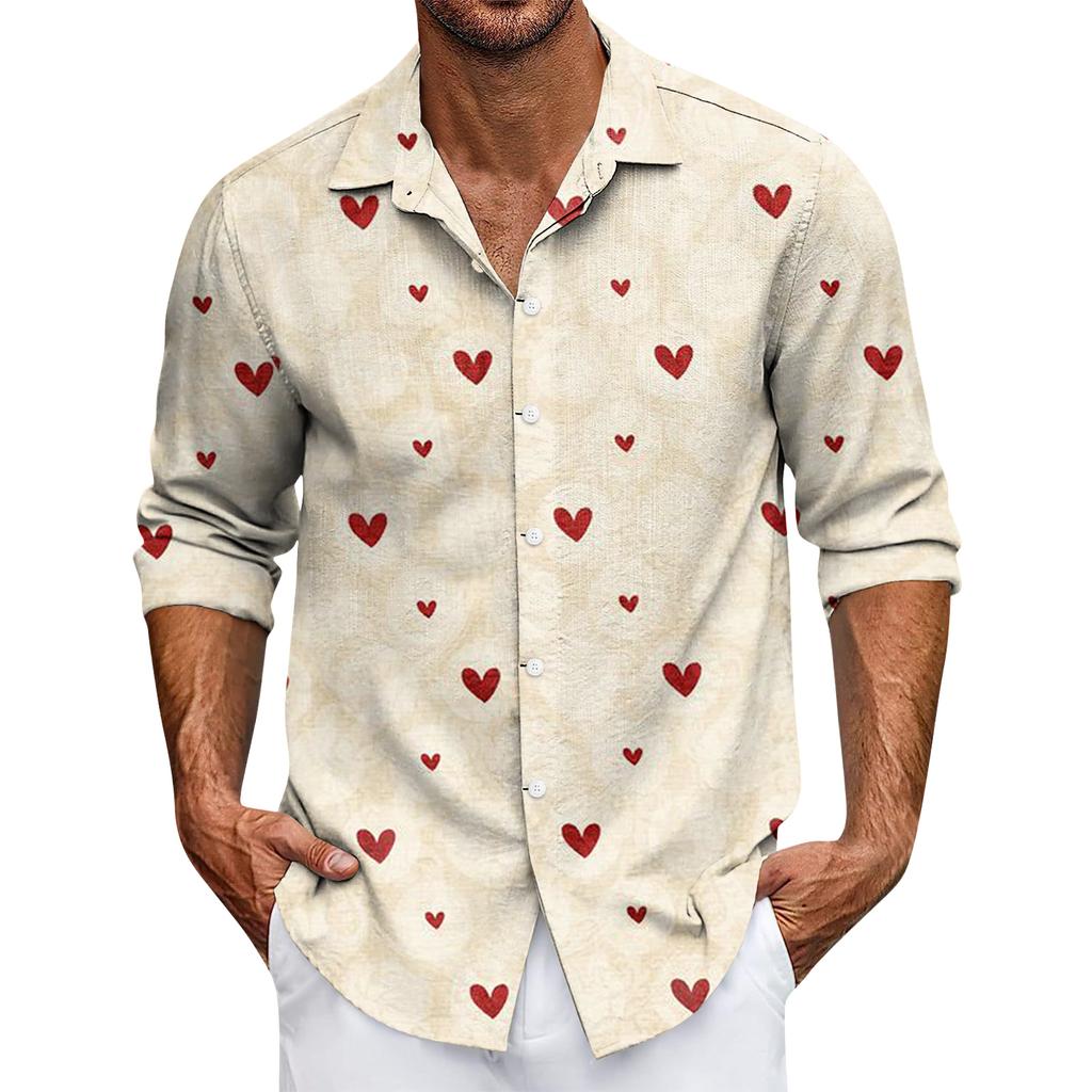 Men's Casual Button-Down Long-Sleeve Shirt