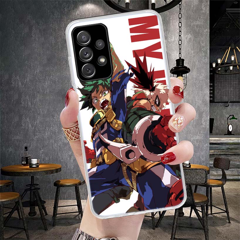 My Hero MHA Art Anime Phone Case For Samsung Galaxy A12 A22 A32 A52 A72 A02S A51 A50S A71 A70 A31 A20S Note 20 Ultra S10 A10S Ga