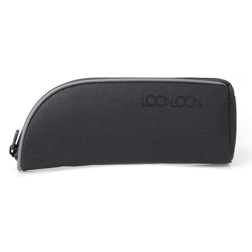 LOONLOON 567 Mellow Pencil Chic Slim Elegant Color Case, Gray, Two-Story, Multi-Function, Design, Stylish, Student-Friendly,