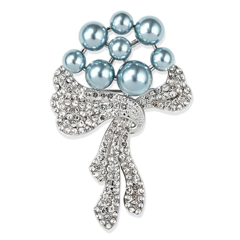 Luxury Fashion Pearl Bouquet Brooches For Women Clothing Coat Jewelry Accessories Gift
