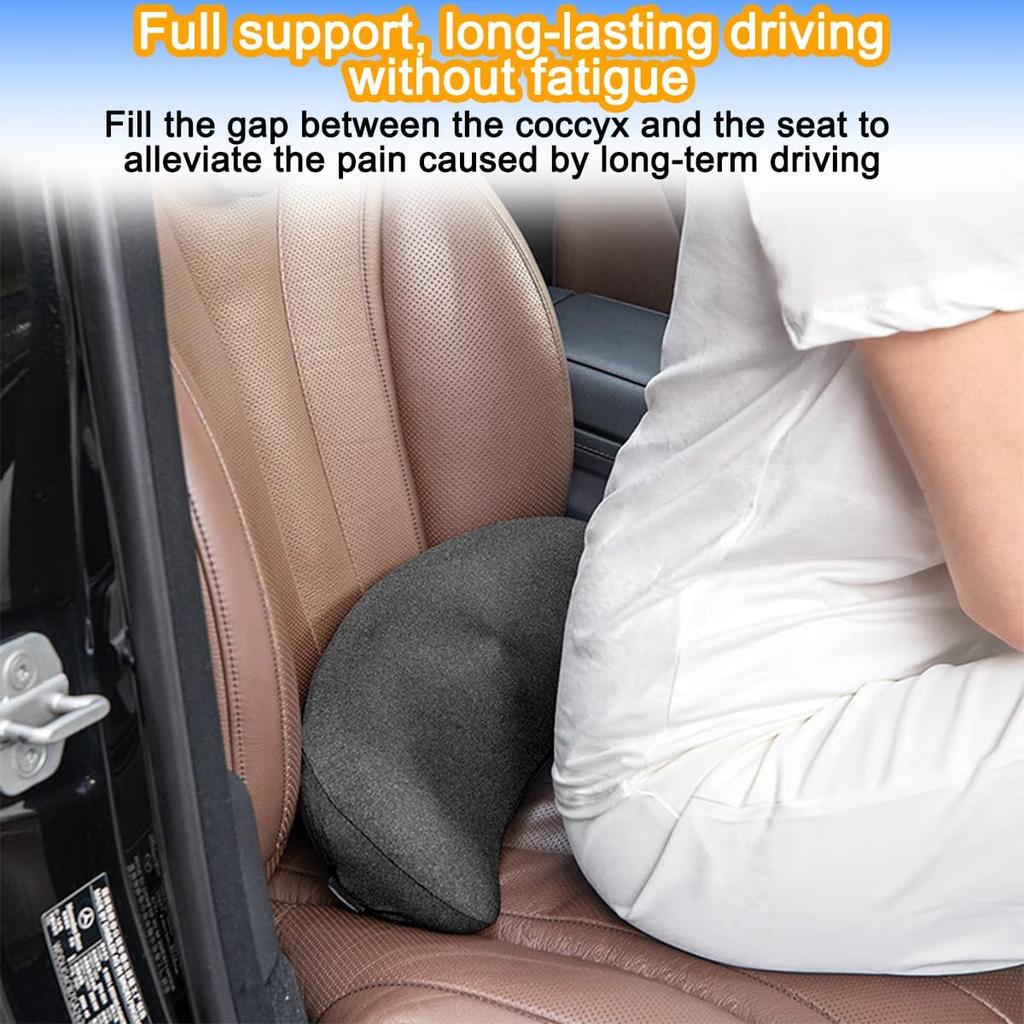 Mandark Car Seat Cushion, Memory Foam Vehicle Driver Seat Pad For Back & Sciatica Pain Relief, Comfortable Lumbar Pillow For Driving, Office Chair,