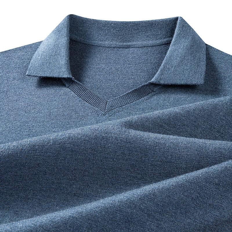 FAPAI Men's Cashmere Lambswool Blend Polo Neck Sweater