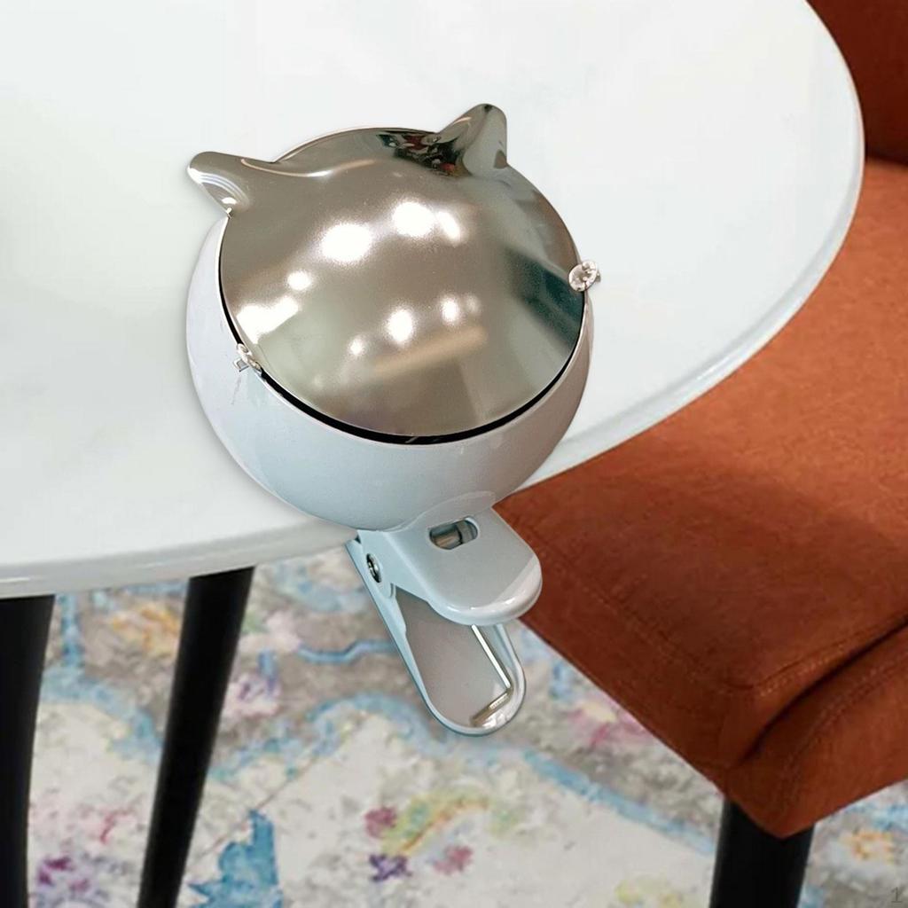 Clip On Table Edge Ashtray Easy To Clean Decor Container for Home Cafe Hotel Black