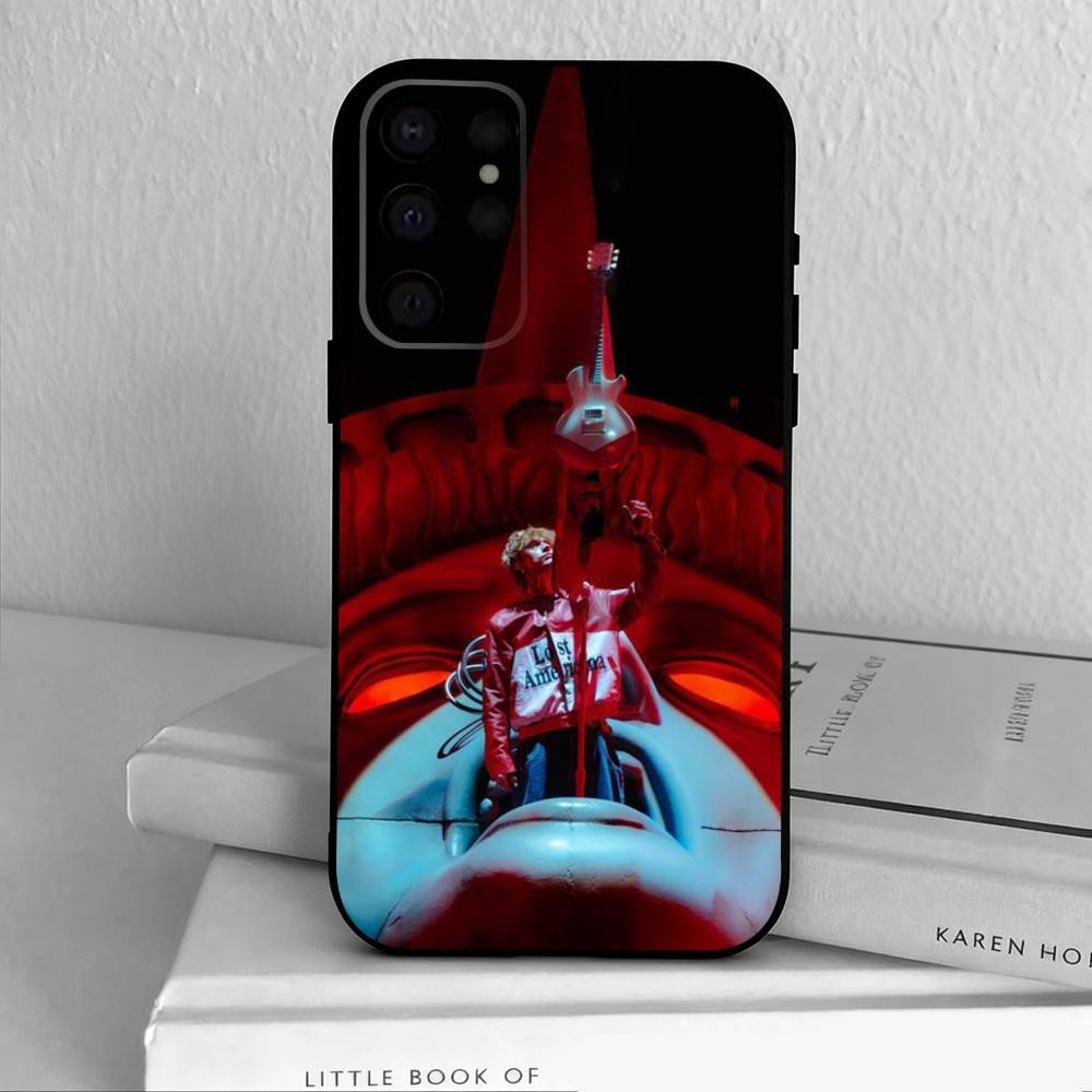 M-MGK L-Lost A-Americana Cool Phone Case For Samsung S25,24,23,22,30,21,10,9,Ultra,Plus,Lite,FE,4,5 G Soft Black Case