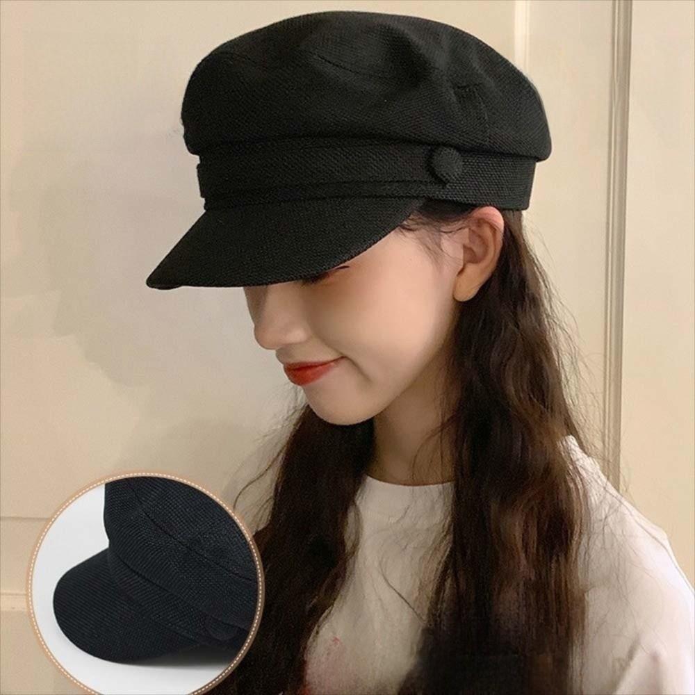 Visor Hats Fashion Octagonal Cap Cotton Linen Navy Hats Vintage Women Berets  Travel