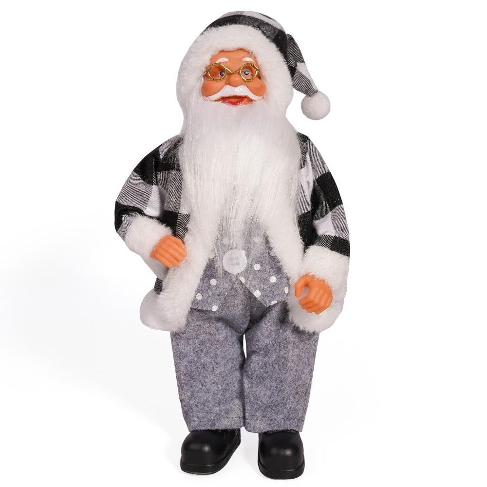 Realistic 12 Inch Santa Claus Doll Creative Resin Christmas Tree Decorations Children Xmas Gifts Party Decor Desktop Ornaments