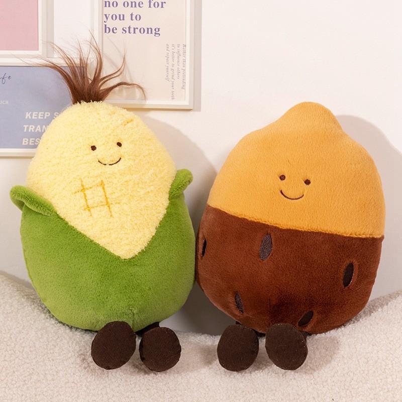 Plush Dolls Corn Food Roasted Potato Doll Campfire Home Decor Creative Gifts Kid