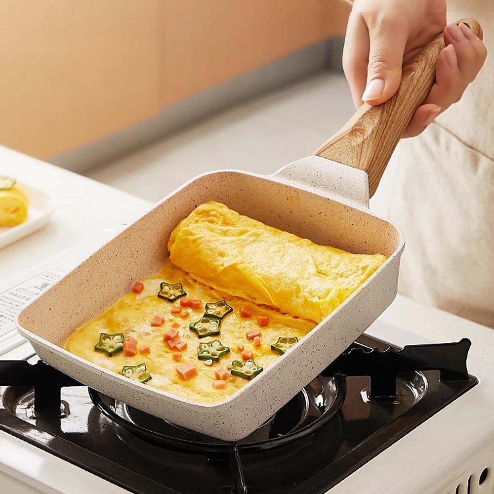1ks, litinová pánev na vejce Tamagoyaki - obdélníková pánev na japonskou omeletu - malá pánev pro dokonalé tamago - kuchyňské náčiní a gadget pro domácnost