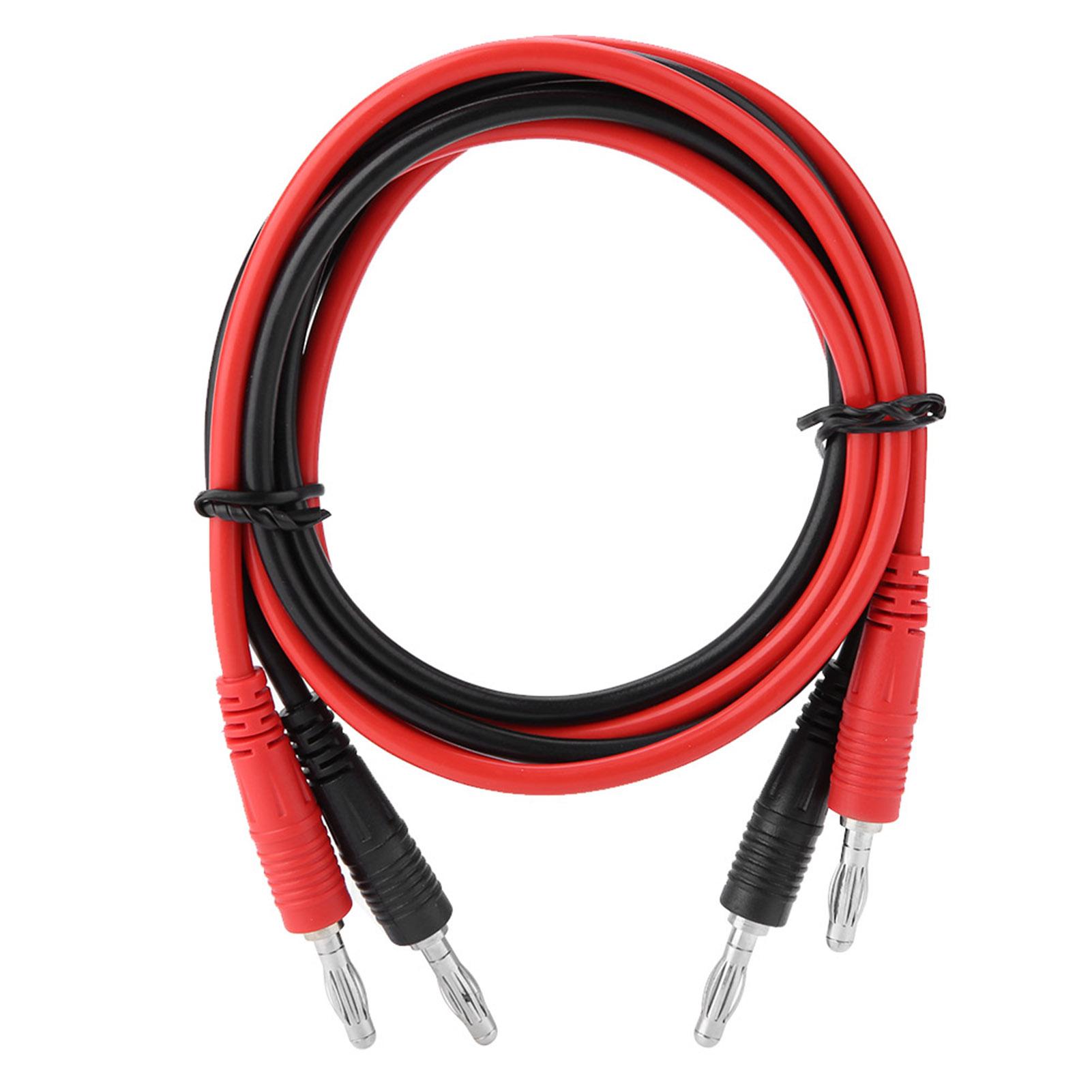 

P1041 2Pcs 4mm Banana Plug to Banana Plug Test Cable Multimeter Testing Cables