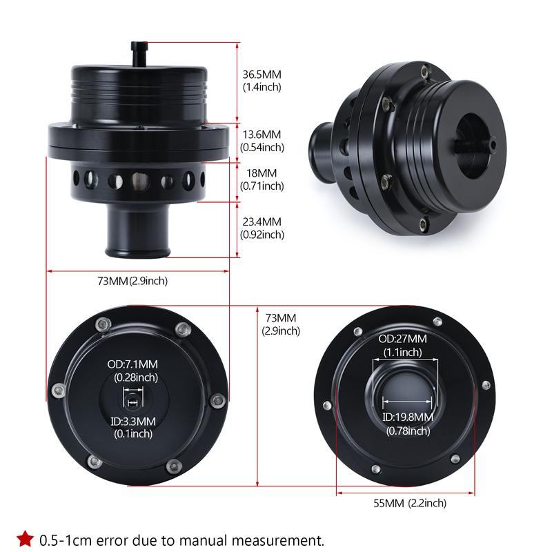 VR - 2015 NEW HQ 1"(25MM) Dual Piston BOV Blow off valve DV Turbo 1.8T For VW Golf MK4 Jetta A4 B5 Black,Silver VR5741