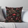 Toadstool Cottagecore Square Pillowcase Polyester Linen Velvet Printed Zip Decorative Pillow Case Sofa Cushion Cover Wholesale