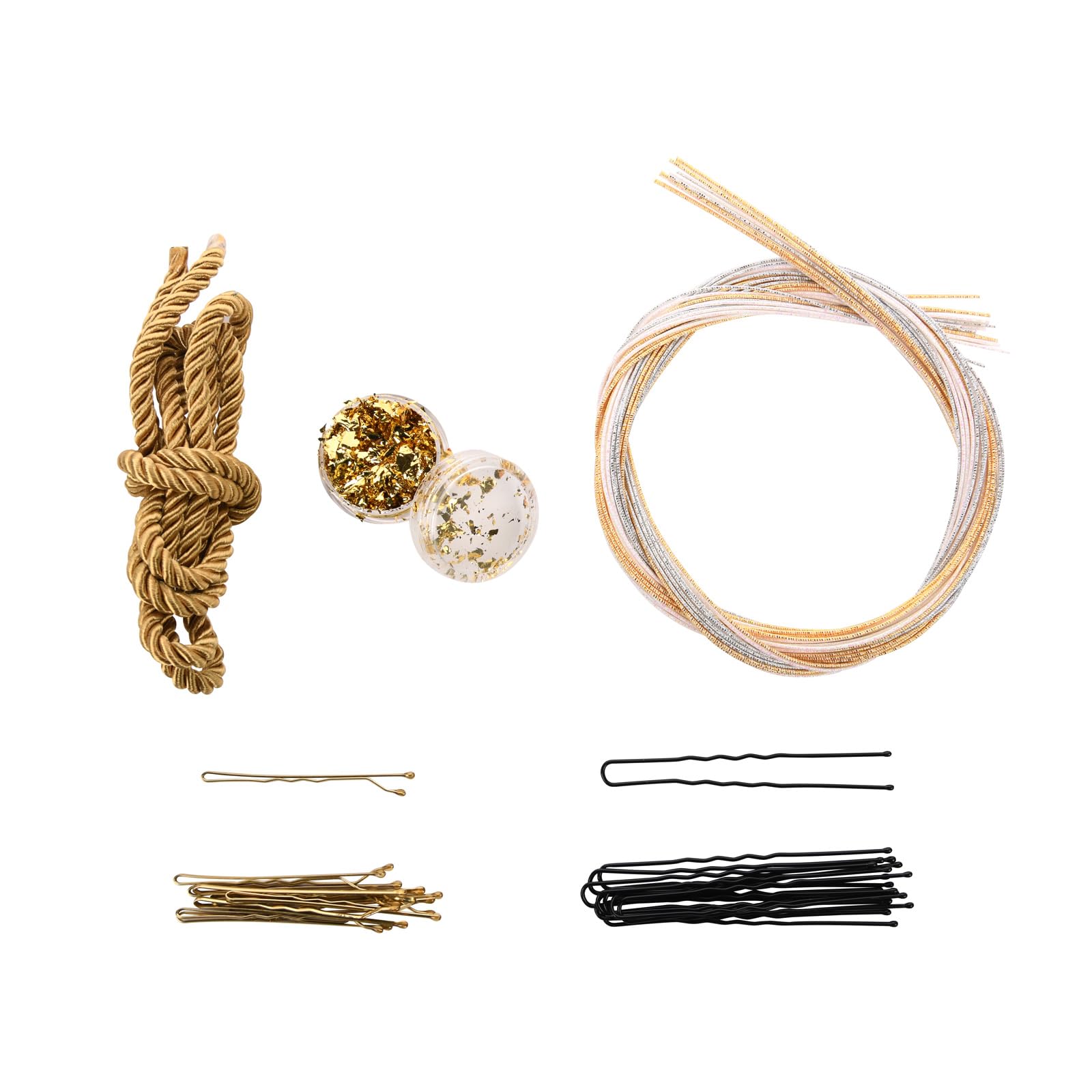 

[OTAKUMARKET] Coming-of-Age Ceremony Hair Ornament Mizuhiki Cord Gold Leaf Pin Set Hair Accessory Graduation Ceremony Furisode Hakama Shichi-Go-San