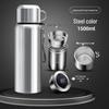 316 Stainless Steel Men's Large Capacity Insulated Outdoor Travel Mug with Tea & Water Separation, Custom Logo