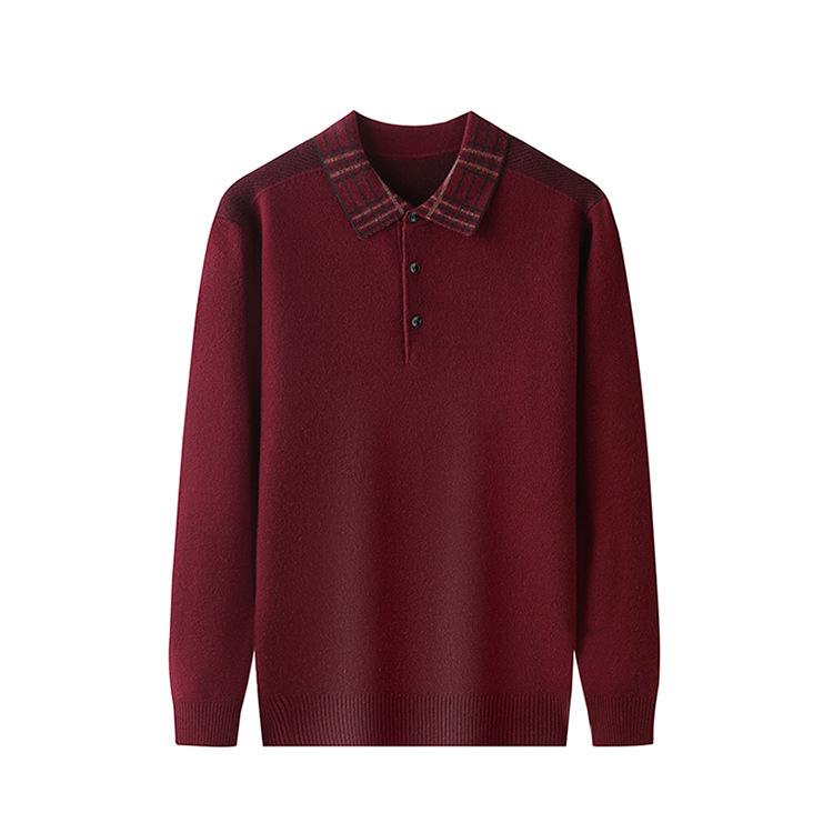 Men s Winter Lapel Collar T-Shirt M