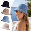 Thin Fisherman's Hats Knitted Sun Hat Fashion Women Bucket Hat  Outdoor Beach Vacation Wear