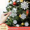 36-Piece Glitter Snowflake Ornaments for Christmas Tree, Window, and Door Decorations