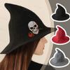 Halloween Witch Hat Long Point Hat Knitted Cap for Women Halloween Party Hat Magical Hat Festival Party Cosplay Decoration