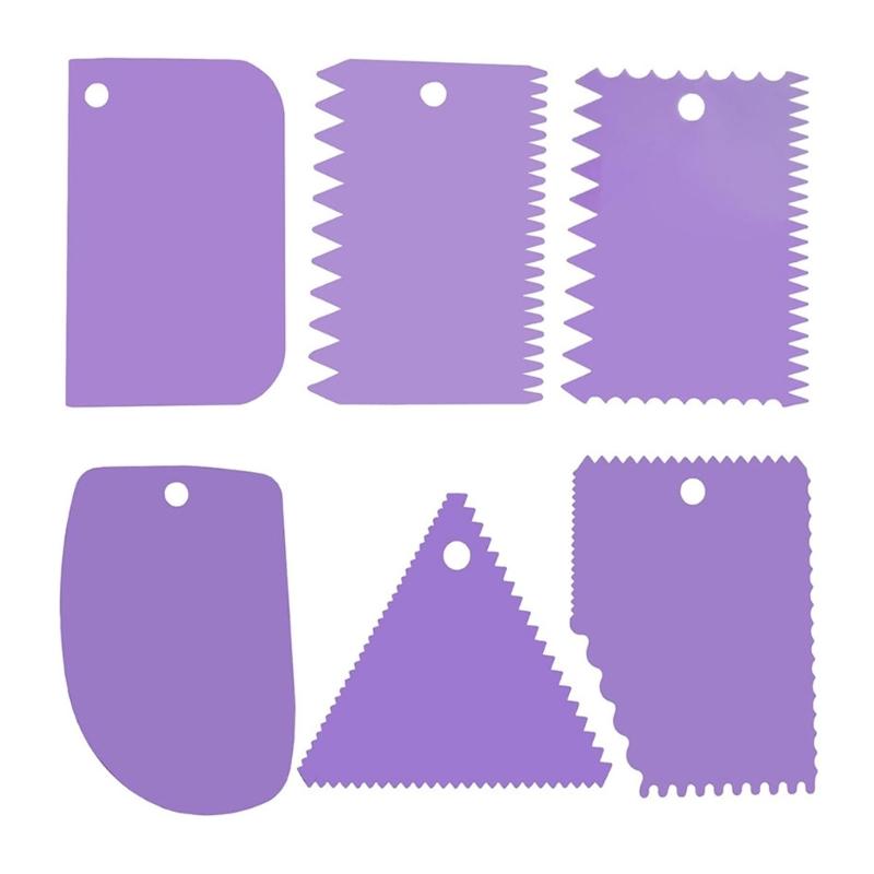 6PCS Plastic Scraper Set Glues Spreader For Smooth Application Of Clay Plaster Adhesive And Craft Materials