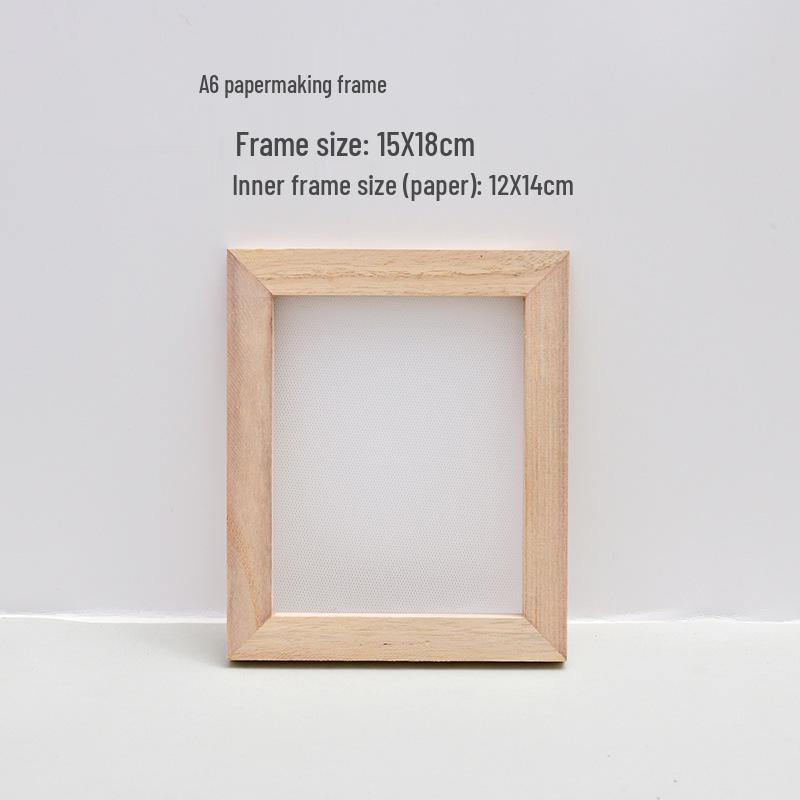 Pine Wood DIY Papermaking Frame for Children - Handmade Pulp Painting Net