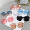 New Big Sunglasses Women Men Trendy Vintage Brand Designer Anti-UV Gradient Color Korean Version Glasses Fashion Accessories