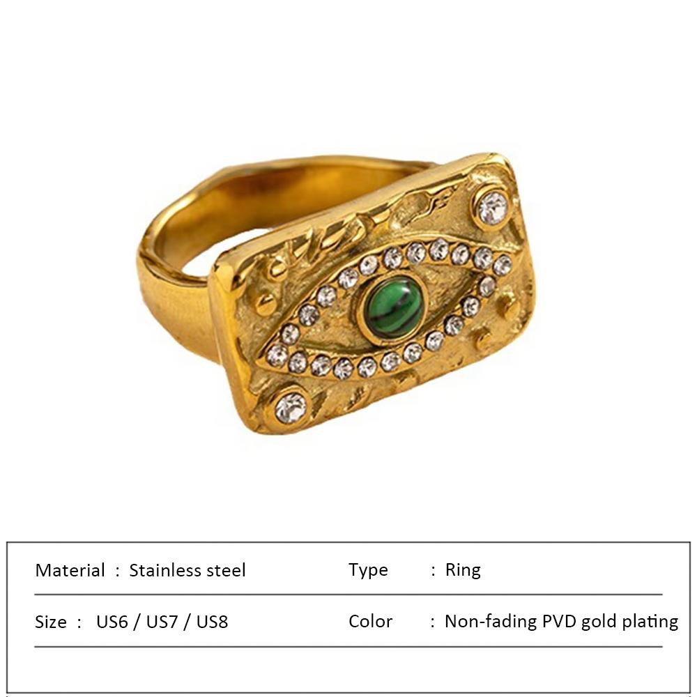 Waterproof Stainless Steel Ring for Women Non-fading Heart Ring Stylish Metal Rings Simple New Jewelry