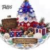 Handcrafted Style Ornament Christmas Acrylic Hanging Pendant for Holiday Tree Decoration, 2D Flat Ocean Theme Decorative Accessory Home Party