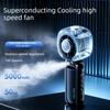 5000mAh TEC Semiconductor Cooling Mist Handheld Fan Foldable Nano Spray 199 Speeds Portable Mini Fan Outdoor Travel