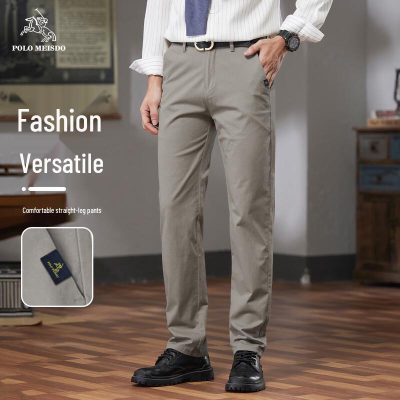 POLOMEISDO Men s Straight-Leg Business Casual Pants 34